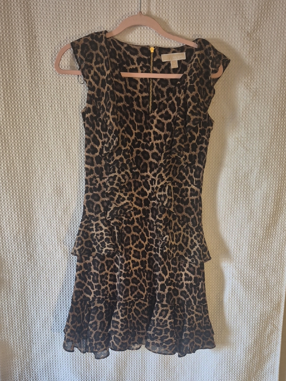 Michael Kors Leopard Print Mini Dress - Brown & Black